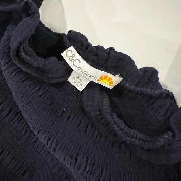 C&C California Blue Sleeveless Pleated Sundress - Picture 11 of 12